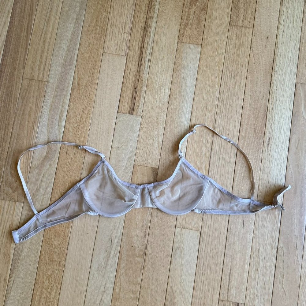 Nude Mesh Bra